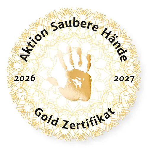 Gold Zertifikat Aktion Saubere Hände - Rems-Murr-Kliniken