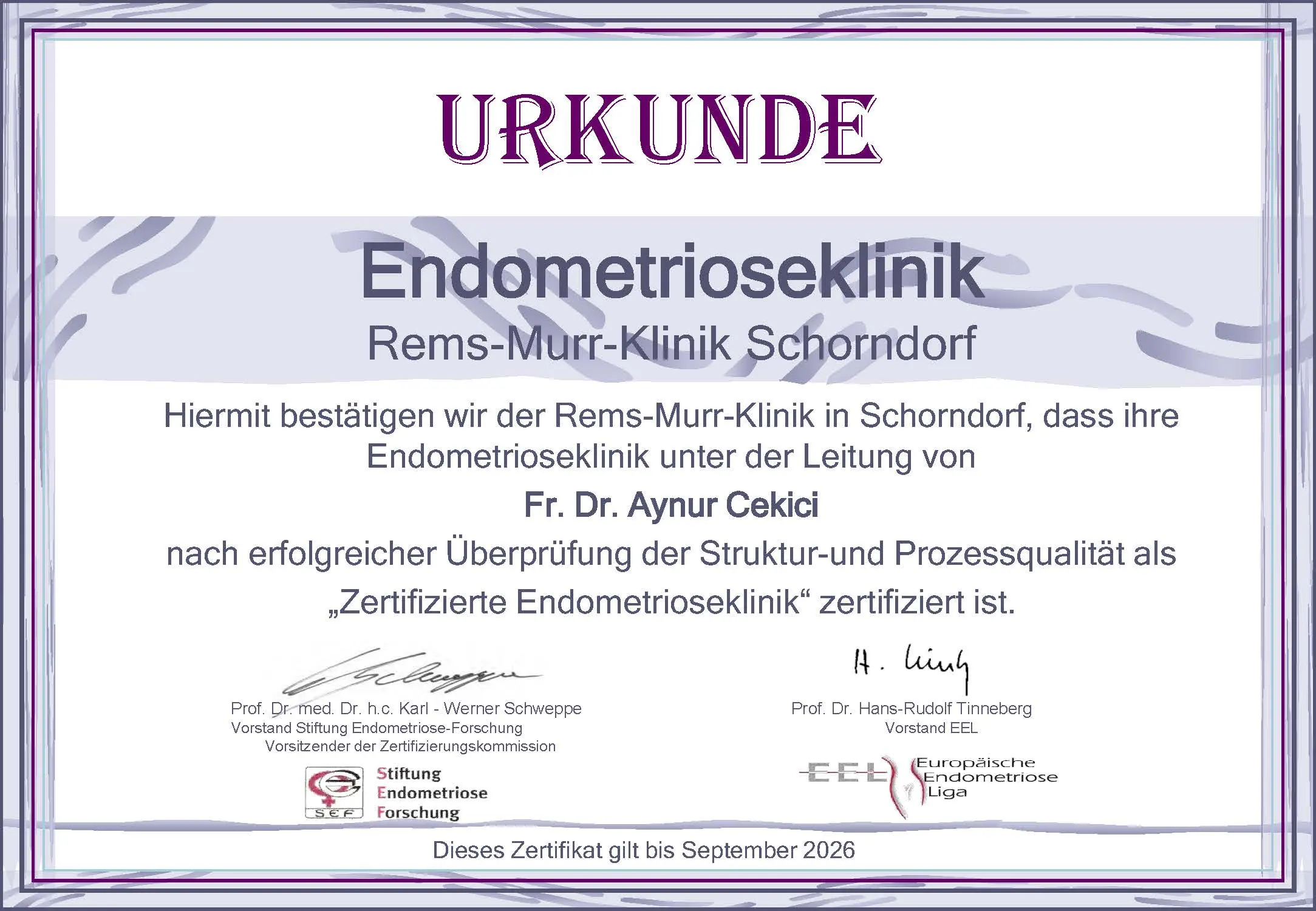 Zertifizierte Endometrioseklinik Rems-Murr-Klinik Schorndorf