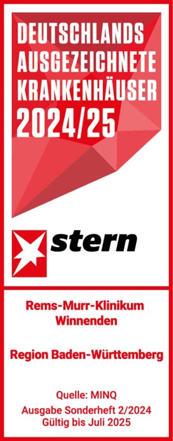 Rems-Murr-Klinikum Winnenden im Jubiläumsjahr für Spitzenmedizin ausgezeichnet - Sternsiegel