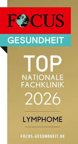 FOCUS-Siegel „TOP Nationale Fachklinik 2026 "Lymphome" Rems-Murr-Klinikum Winnenden