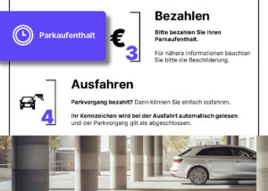 Schritt für Schritt Anleitung - Bezahlvorgang und Ausfahrt