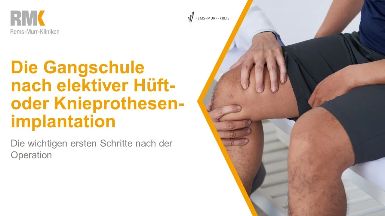 Gangschule nach elektiver Hüft- oder Knieprothesenoperation